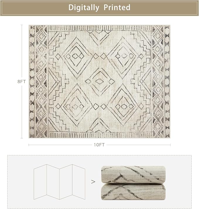Srugn Washable Rugs 8x10 Area Rugs - Image 2