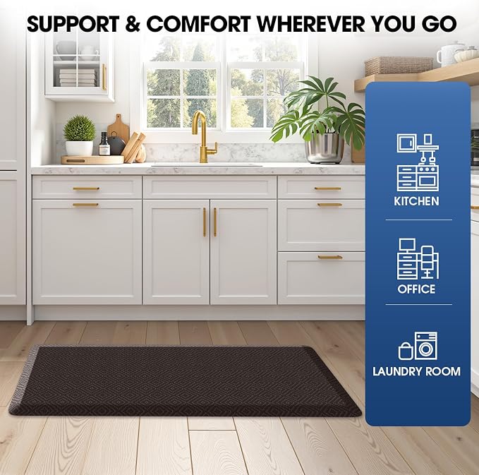 Mattitude Kitchen Mat Cushioned Anti-Fatigue Floor Mat Water Resistant Non-Slip - Image 7
