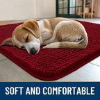 Smiry Dog Door Mat for Muddy Paws 70x35, Absorbent Dirt Trapper, Non-Slip - Image 2