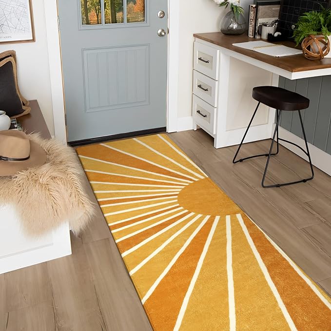 Lahome Boho Sun Runners Rug: 2'x8' Non-Slip & Washable Low-Pile Rug - Image 5