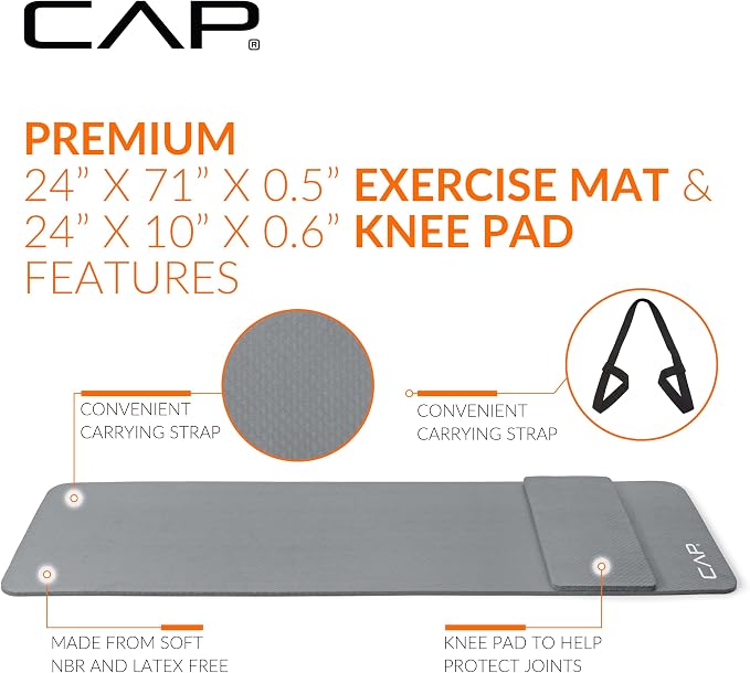 CAP Barbell 1/2-Inch High Density Exercise Yoga Mat - Image 3