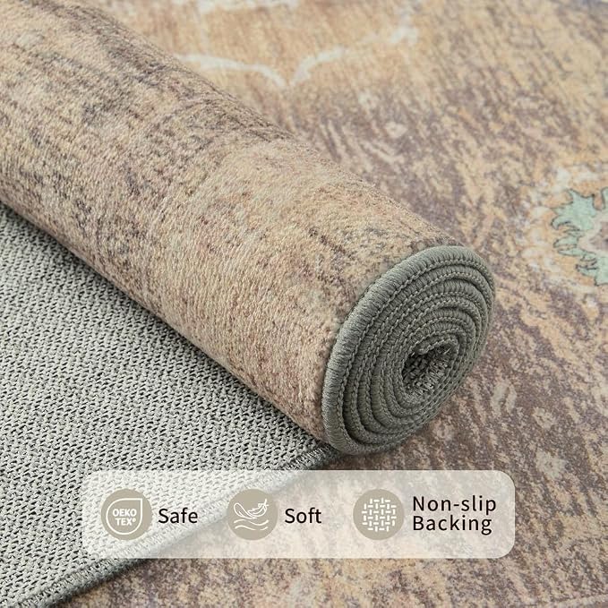Rugxara Beige Rug 5x7 Neutral Area Rugs - Image 4