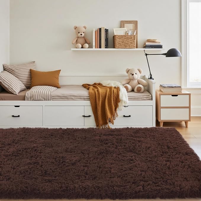 4x6 Area Rug for Living Room: Ultra Soft Fluffy Rug Modern Large Thicked Shag - Image 3