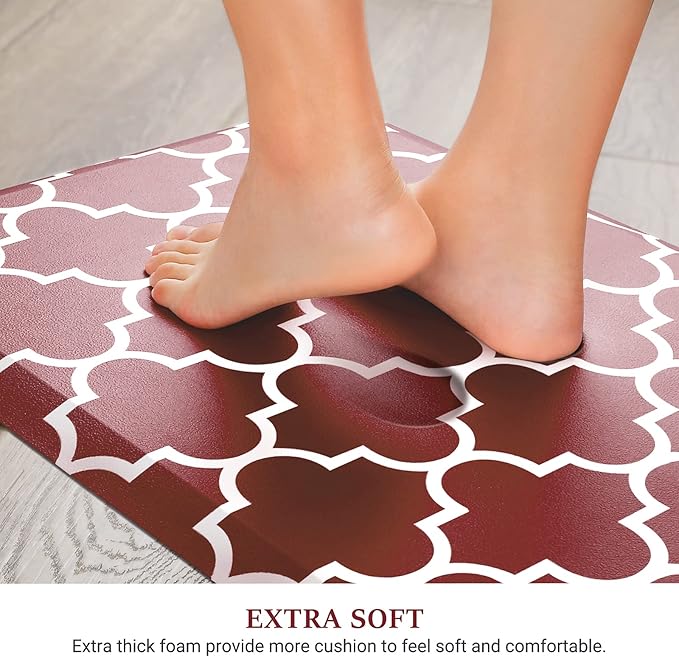 WISELIFE Kitchen Mat Cushioned Anti-Fatigue Kitchen Rug, 17.3"x 39", Non Slip - Image 3