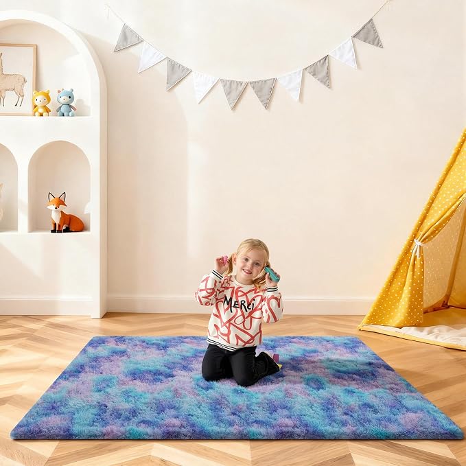 4x6 Rugs for Bedroom, Fluffy Area Rugs for Living Room, Small Fuzzy Shag Soft by Unknown