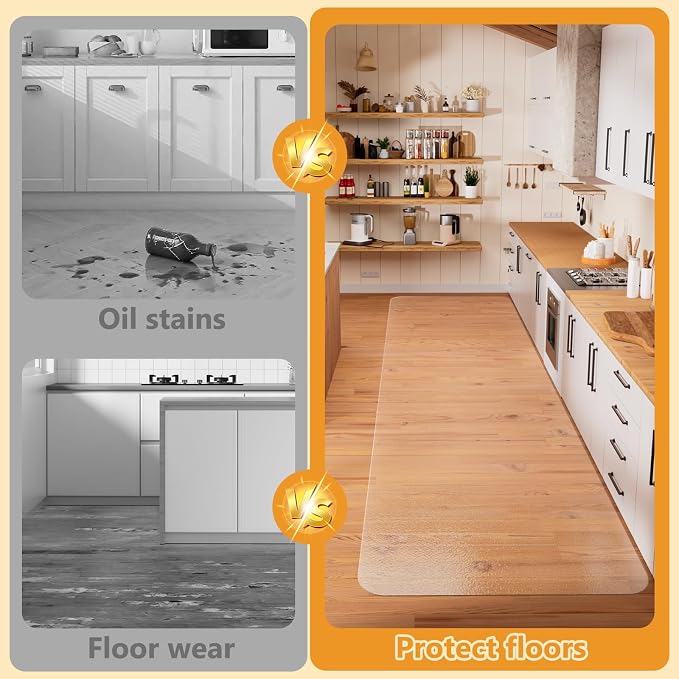 Clear Runner Rug 3'x10' for Hallway – Non Slip Waterproof Vinyl Carpet Protector - Image 3