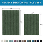 H.VERSAILTEX Bathroom Rugs Bath Mats Sets Super Absorbent Chenille Striped Bath - Image 2
