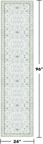 Hazo Haus Washable Oushak 2x8 Bathroom Runner Rug - Image 2