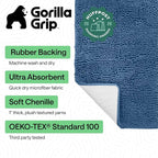 GORILLA GRIP Bath Rug Mat 36x24, Thick Soft Absorbent Chenille, Quick Dry - Image 2