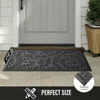 HIYARD Front Door Mat, Absorbent Dirt Trapping Welcome Door Mat Indoor Outdoor - Image 2