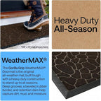 GORILLA GRIP 100% Waterproof All-Season WeatherMAX Doormat, US Designed Natural - Image 3