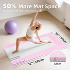 Extra Large Yoga Mat – 72"x48" or 78"x57", 1/4"–1/2" Thick Mat - Image 2