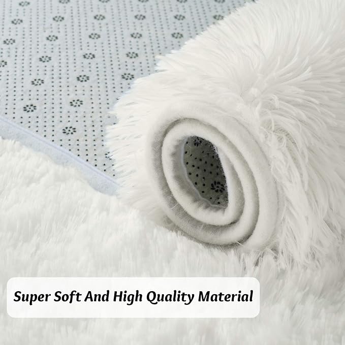 Andecor Soft Fluffy Bedroom Rugs, 3 x 5 Feet Indoor Shaggy Plush Area Rug - Image 6