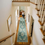 RELEANY Area Rugs Runner 2'x10' Washable Non-Slip, Floral Vintage Distress - Image 2