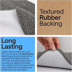 GORILLA GRIP Plush Absorbent Shaggy Chenille Bath Rug Mat - Image 4