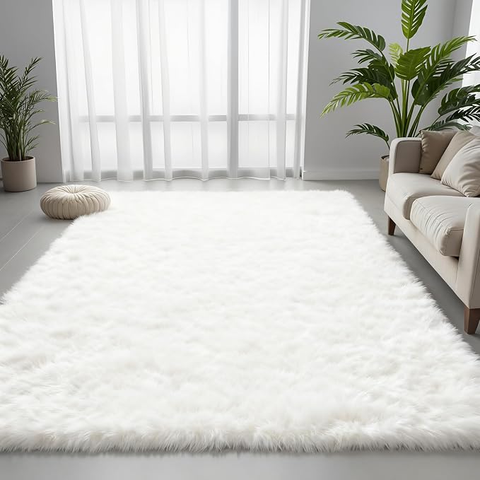 6x9 Area Rug for Living Room, Ultra Soft Fluffy Shag Rugs for Bedroom, Non-Slip - Image 2