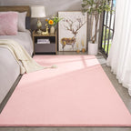 Amearea Large Modern Area Rugs for Bedroom Living Room, 6x9 Feet Pink Thickened - Image 2