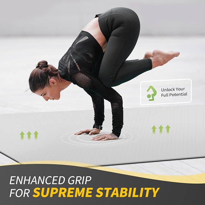 CAMBIVO Yoga Mat 72" x 48" Large Workout Mat - Image 9