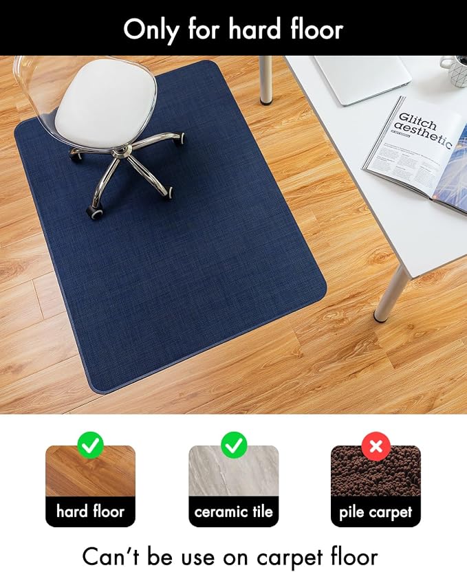 BARoyal Office Chair Mat for Hardwood Floor Under Desk Computer Rolling Chair - Image 3