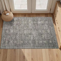 Rugxara Entryway Rug Door Mat, Washable Samll 2x3 Rug, Boho Grey Front Door Mat by Rugxara