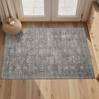 Rugxara Entryway Rug Door Mat, Washable Samll 2x3 Rug, Boho Grey Front Door Mat by Rugxara