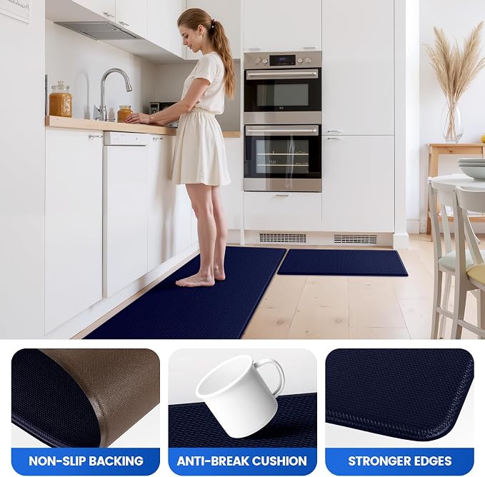 KitchenClouds Kitchen Mats for Floor, Non Slip Anti Fatigue Mats for Kitchen - Image 4