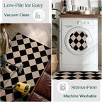 Black Tan Checkered Entry Rug - Image 6