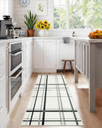 Terrug Plaid Runner Rugs for Kitchen, Soft Low Pile Stain Resistance Carpet for by TerrugHomeDecor