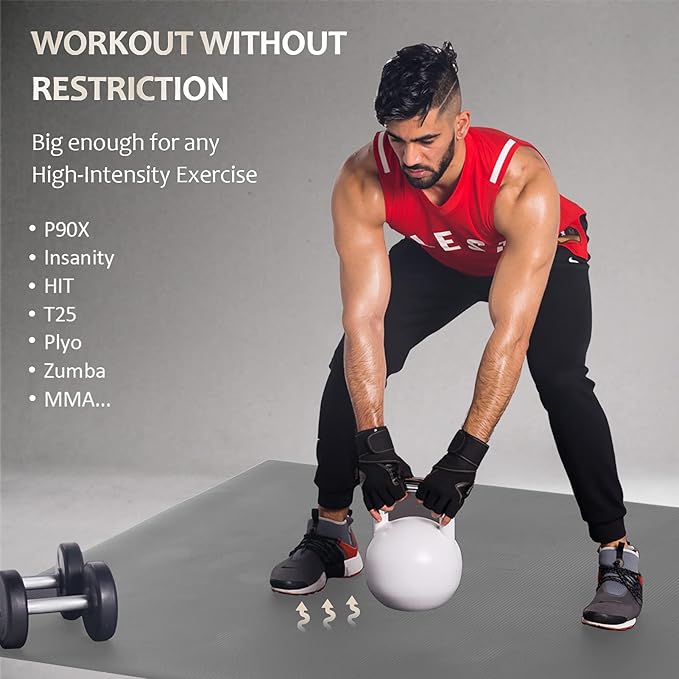 GXMMAT Large Exercise Mat 6'x4'/6'x5'/6'x6', Thick Workout Mats - Image 2