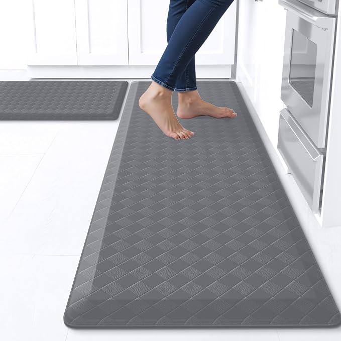 TranquilRelax 4/5 Inch Thick 2-Piece Anti-Fatigue Kitchen Mats, Cushioned by Unknown