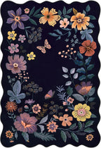 Lahome Floral Washable Rugs for Living Room, 5x7 Area Rugs Ultra-Thin Soft Rug - Image 7