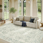 Rugxara 5X7 Washable Area Rug for Living Room, Vintage Large Boho Rugs for by Rugxara