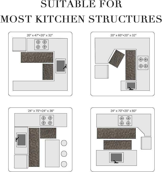 Kitchen Rugs Sets of 2-Non Slip Kitchen Mats - Image 5
