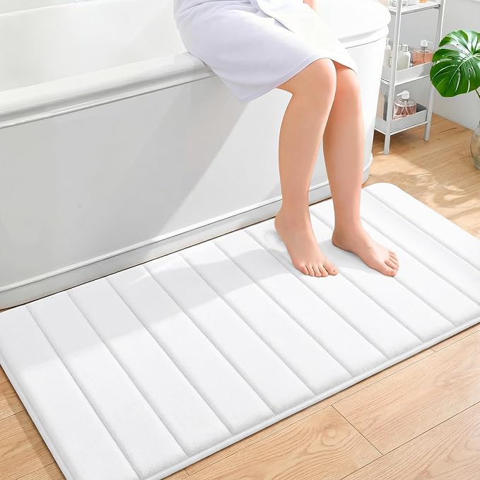 OLANLY Memory Foam Long Bathroom Rugs Runner 47x24, Super Soft Absorbent Bath by OLANLY