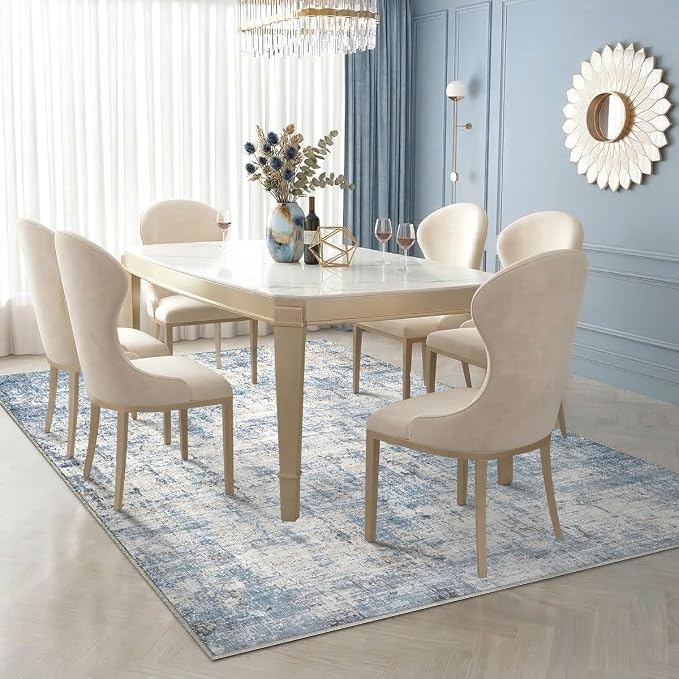 6x9 Area Rugs Washable Living Room Rug-No Slip Soft Carpets Modern Abstract - Image 3