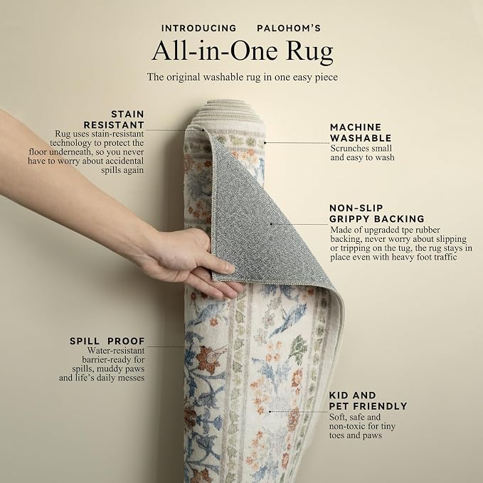 Runner Rug Washable Kitchen Runner: 2'x 6' Rug Runners - Image 4
