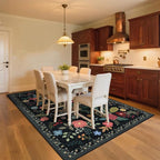 8x10 Area Rug, Floral Rugs for Living Room, Stain-Resistant Washable Bedroom Rug - Image 3