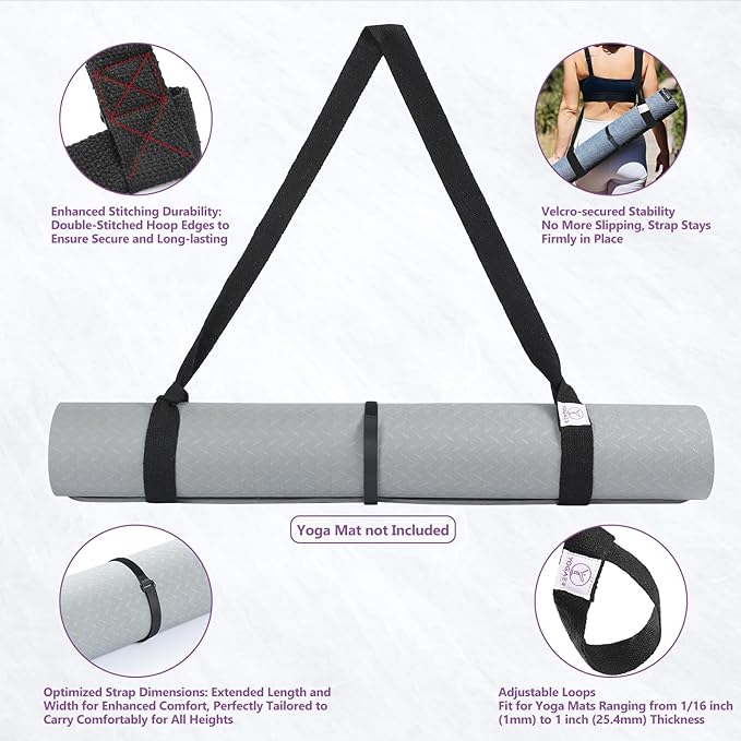 Yoga Mat Carrier Strap, Adjustable Thick Straps Sling - Image 5