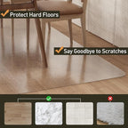 Clear Plastic Area Mat for Under Dining Table, Anti-Spill Hard Floor Protector - Image 4
