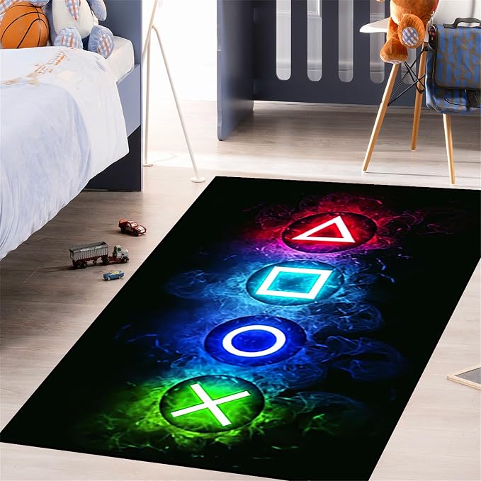Gaming Area Rugs for Boys Cool Game Style Bedroom, Gamer Rug Boys Room Decor - Image 3