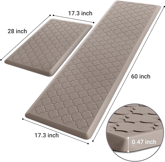 Kitchen Mat Cushioned Anti-Fatigue Floor Mat, Waterproof Non-Skid Kitchen Mats - Image 2