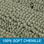 H.VERSAILTEX Bath Rugs for Bathroom Non Slip Bath Mats Thick Chenille Striped - Image 3