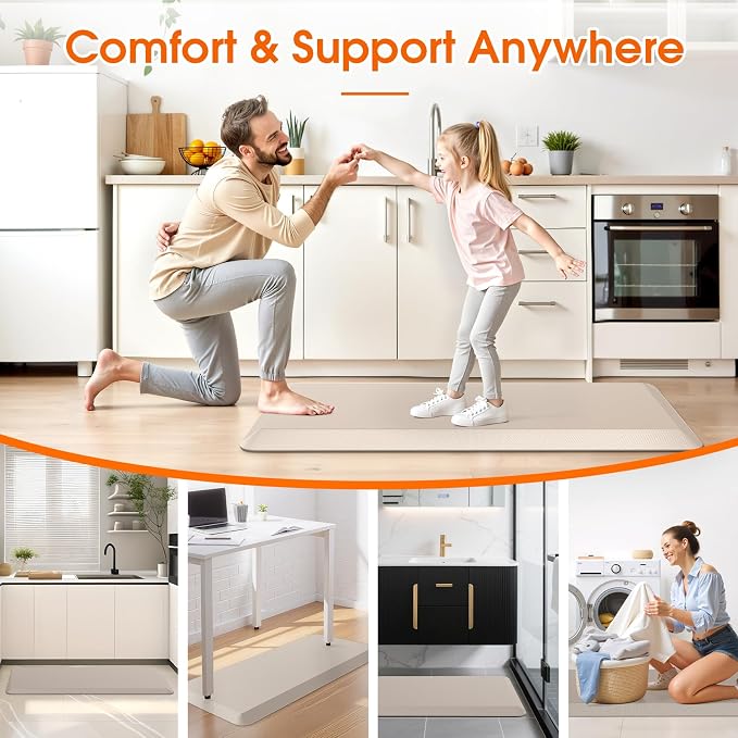4/5 Inch Thicker Kitchen Mat, Cushioned Thick Floor Comfort Mat, - Image 7