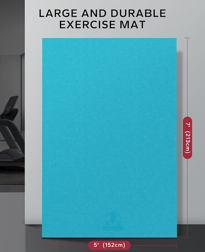 HAPBEAR Large Exercise Mat-7'x5'/6'x8'/6'x9'/6'x10'/6'x12'x8mm, Ultra Durable - Image 2