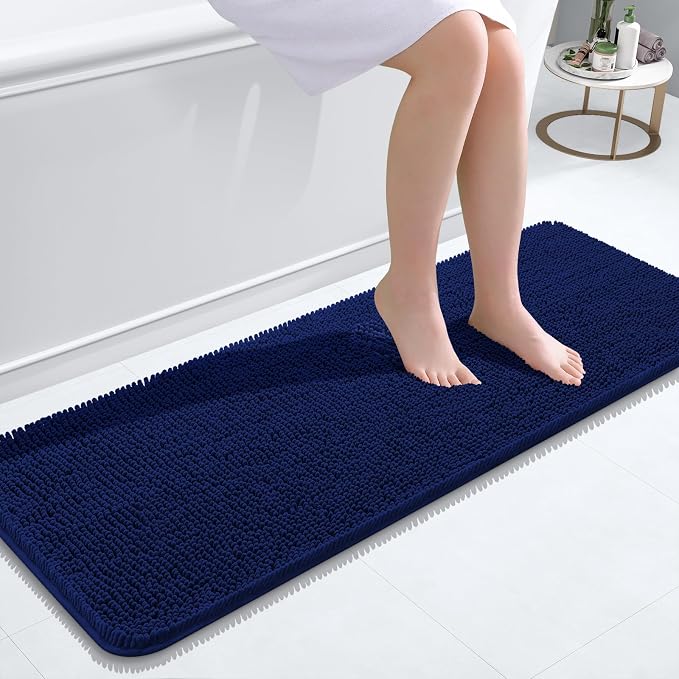 OLANLY Bathroom Runner Rugs 47x17, Extra Soft Absorbent Chenille Bath Rugs by OLANLY