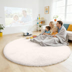 OLANLY Ivory Round Rugs for Bedroom - Image 8