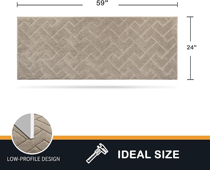 PURRUGS Dirt Trapping Door Mat 24" x 59", Non-Slip Machine Washable Entry Rug - Image 2
