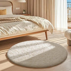 Ophanie Round Rugs 3Ft Ivory Circle Area Rug Washable, Nursery Bedroom Carpet - Image 5