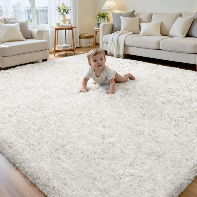6x9 Area Rug for Living Room, Ultra Soft Fluffy Shag Rugs for Bedroom, Non-Slip by Yidanamy