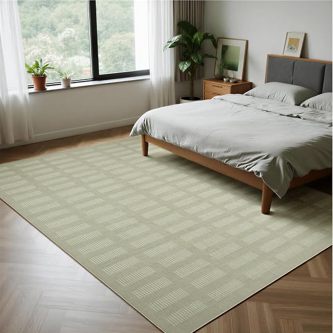 Washable Rugs 8x10 Area Rugs for Living Room, Ultra Soft Faux Wool Retro Carpets - Image 7